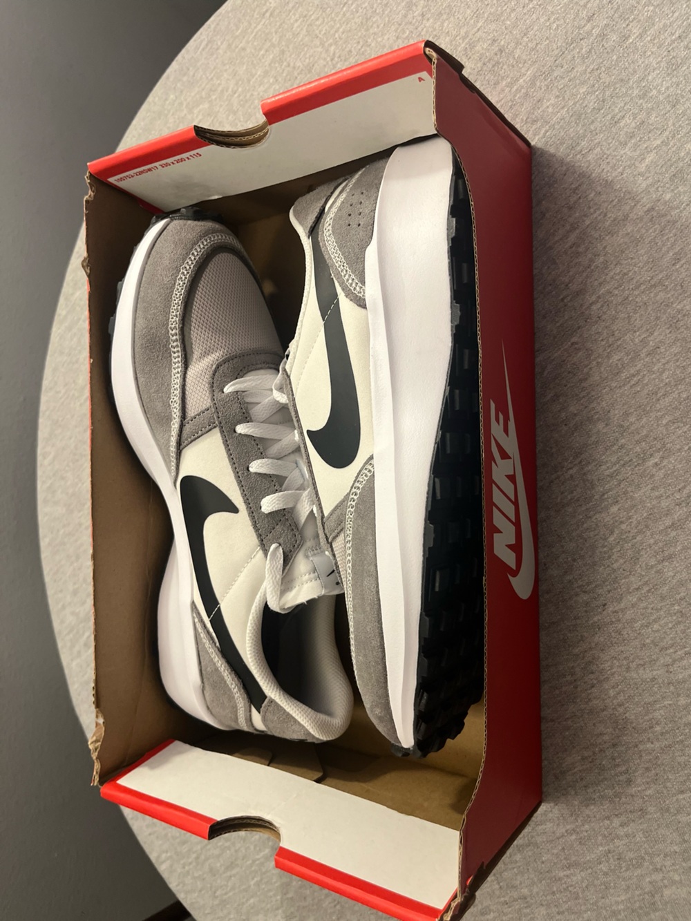 Nike Waffle Nav Phantom Black Flat Pewter White Men's Shoe Size 10 FJ4195-003 - Picture 12 of 12
